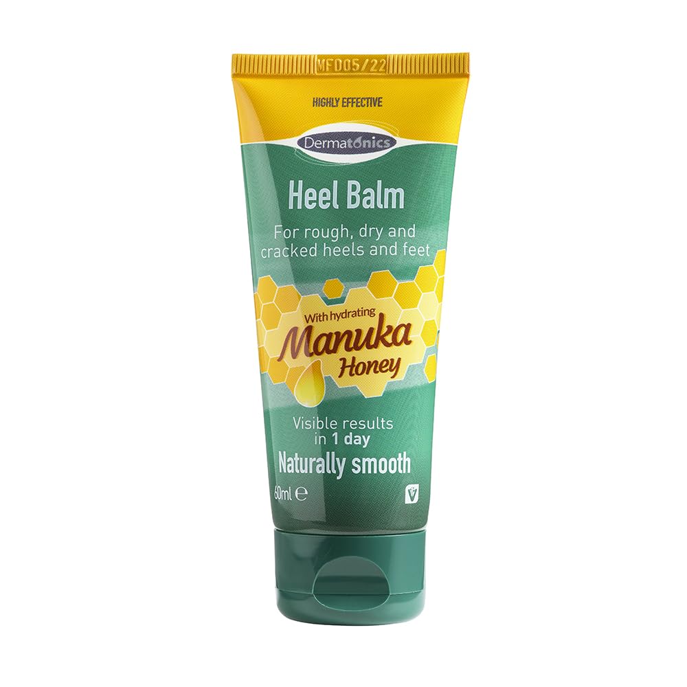 Dermatonics Fast-Acting Manuka Honey Heel Balm | Nourishing Formula for Rough and Cracked Heels | Hydrates and Softens Dry Feet | Suitable for Diabetics | 125 ml