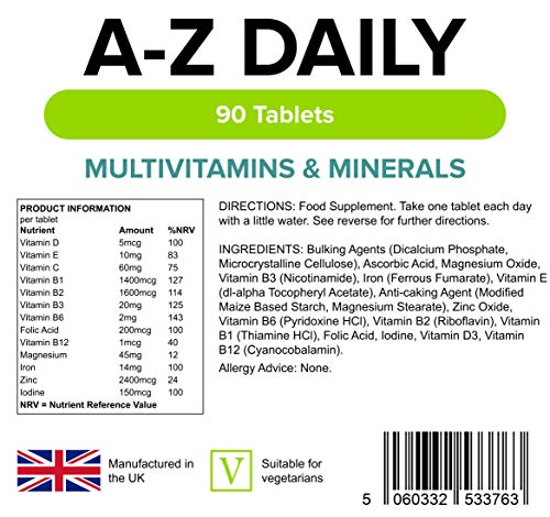Complete A-Z Daily Multivitamin 3-Pack 270 Tablets Men/Women Multi Vitamin S