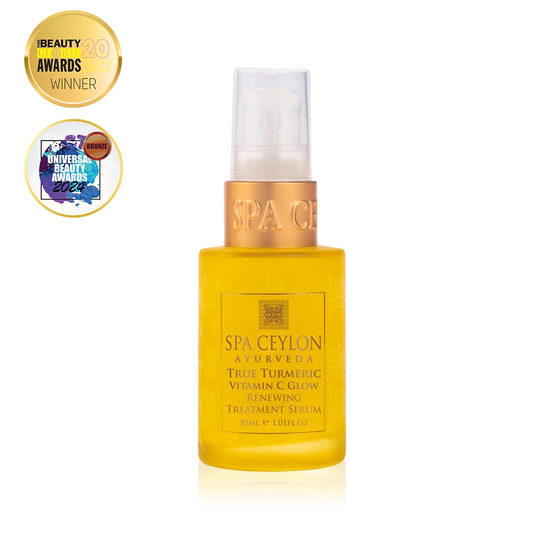 SPA CEYLON True Turmeric Vitamin C Glow Renewing Treatment Serum | Overnight Repair Treatment | Ayurveda | Acne Treatment | Best for Normal to Dull Pigmented Skin