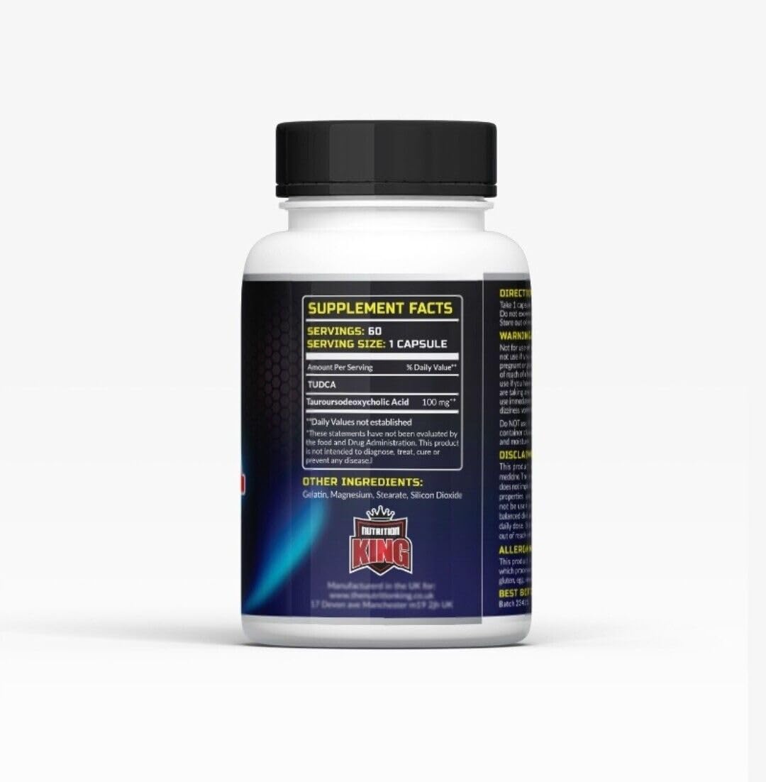Liver Support, Pure Tauroursodeoxycholic Acid (TUDCA) 60 Capsules Nutrition King