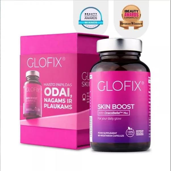 Skin Boost Food SupplementGlofix, Vegan, 60 Capsules