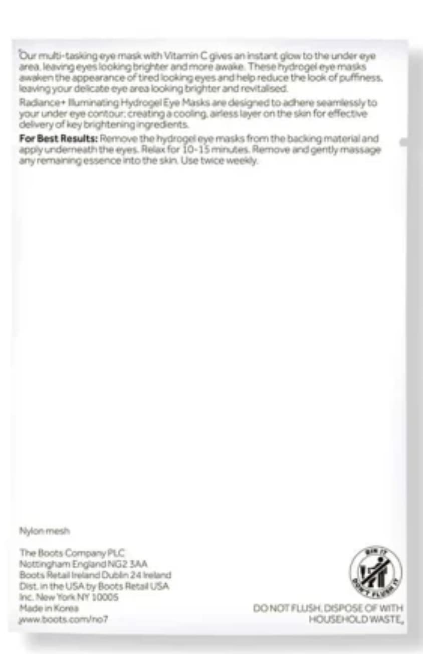 New Latest Eye Mask No7 Instant Results Revitalising Hydrogel Eye Masks, Clear Skin, Eye Mask, New, Refreshing