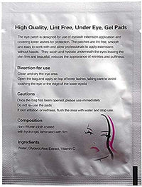Exeton Eye Gel Pads - 50 Pairs of Eyelash Lash Extension Under Eye Gel Pads Lint Eye Patches with Smooth Front Side and Collagen Back Side