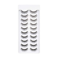 EMEDA False Eyelashes Natural Look 3D Short and Soft Fake Eyelashes Faux m ink Lashes Fluffy And Wispy Eye Lashes 10 Pairs 100% Handmade Fake Lashes 1 Pack (SP25)