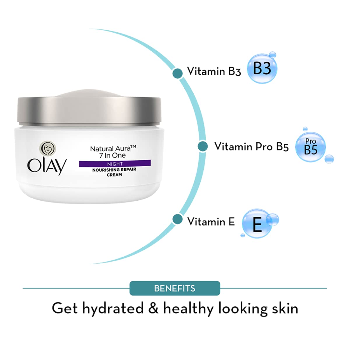 Olay OLAY NATURAL WHITE 7 IN ONE NIGHT NOURISHING REPAIR CREAM 50 GM