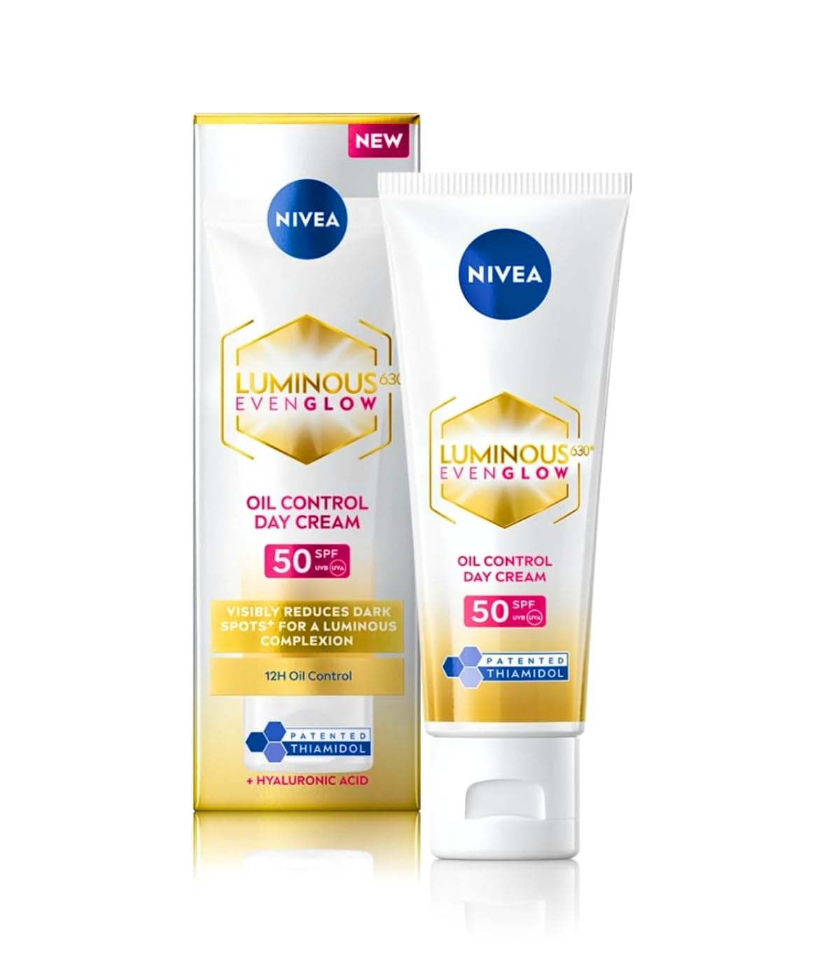 NIVEA Luminous 630 Even Glow Day Cream, Oil Control, SPF50, 40ml