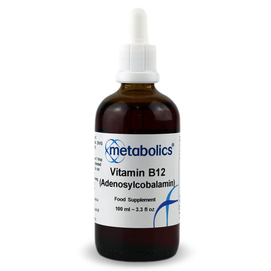 Metabolics Vitamin B12 Liquid | Pure Adenosylcobalamin Supplement | for Normal Brain Function | Made in The UK