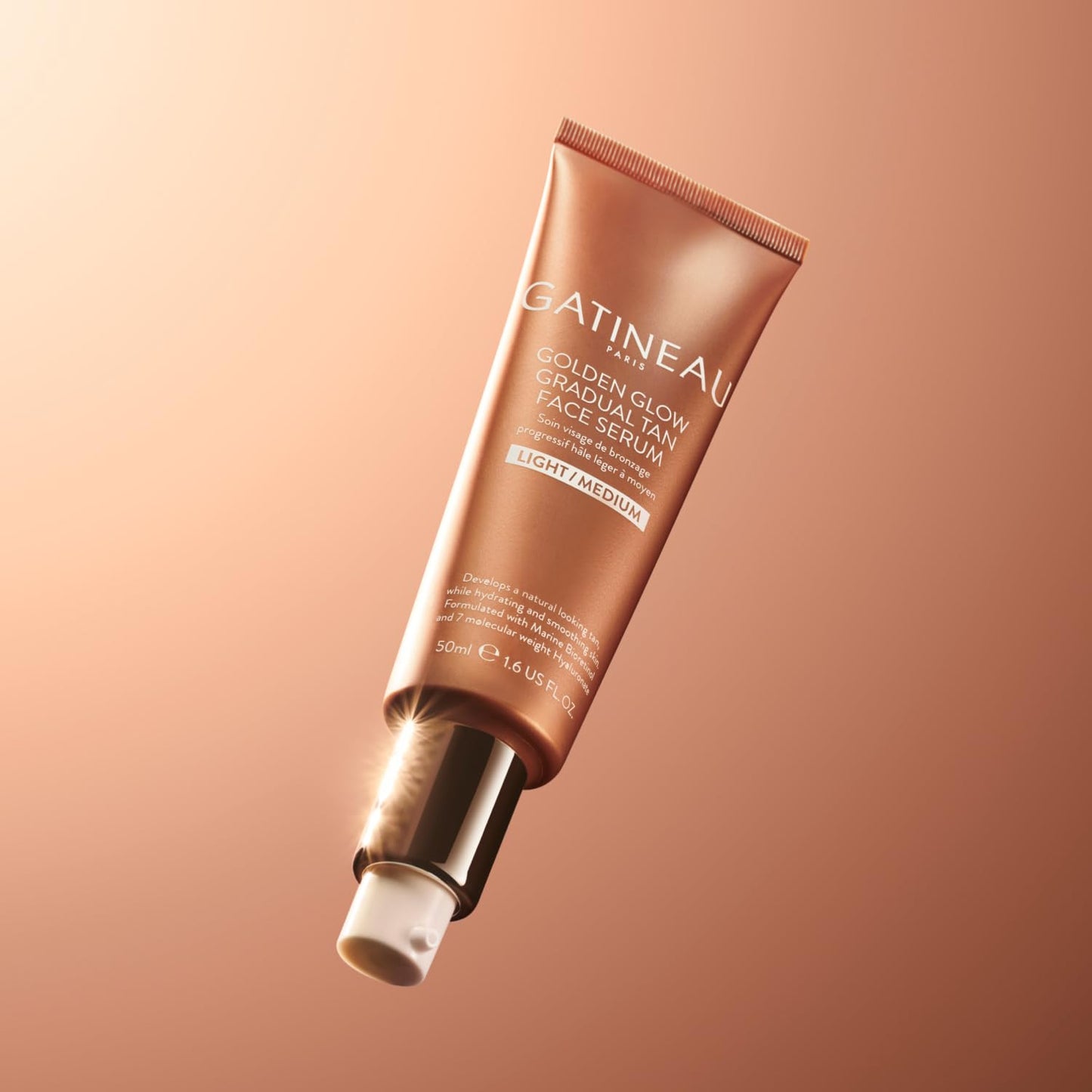 Gatineau - Golden Glow Gradual Tan Face Serum (Light/Medium 10ml) - Daily Facial Moisturiser with Self Tan, Natural & Streak Free, Radiant Dewy Complexion