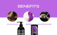 Lorenti Semi Permanent Direct Coloring Cream | Long Lasting Hair Colour Result | Purple 250ml