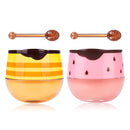 KYDA Honey+Strawberry Bee Balm Lip Mask Set, Propolis Moisturizing Lip Mask for Day&Night Lip Care, Lighten Dark Lip Color Reduce Lip Lines&Wrinkle, Lip Repair Mask Lip Exfoliator Lip Moisturizer, 2