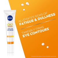 NIVEA Q10 Energy Fresh Look Eye Cream, Targets Fatigue, Dullness, And Crow's Feet, Energising Under Eye Cream Made With Skin-Identical Q10, Vitamin C, And Vitamin E