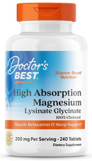 H. Absorption Magnesium Lysinate Glycinate, 200mg per Serving, 240 Tablets