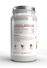 Rejoovenate Turmeric & Black Pepper 60 Capsules with Added Coconut Oil - New Recipe for Maximum Bioavailability | Certified High Curcumin Content | 60 x 700mg