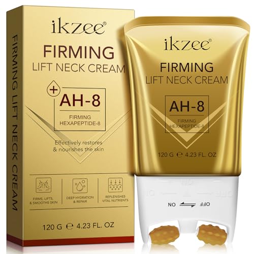 AH-8 Firming Neck Cream for Crepey Skin Body Care Comfort, with Double Roller Massage, Firm and Lift Sagging Skin, Hydration & Repair, Firms, Lifts & Reduce Wrinkles Fine Lines And Double Chin(1) (1)