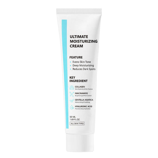 Shefave Ultimate Moisturizing Cream | Centella Asiatica, Niacinamide, Hyaluronic Acid, Collagen | Wrinkles, Fine Lines, Dark Spots, Dry Skin, Redness