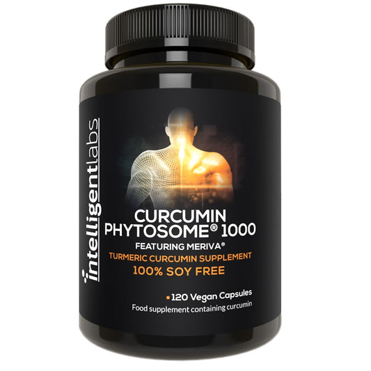 Intelligent Labs Meriva Curcumin Phytosome, 2900% Better Absorbed Than Ordinary Turmeric Curcumin 100% Soy Free, 120 Capsules Per Bottle, Tumeric Curcumin Phytosome Complex (1000mg)