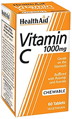 HealthAid Vitamin C 1000mg - Chewable - 60 Vegetarian Tablets