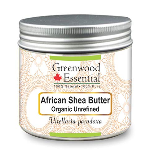 Greenwood Essential Organic African Shea Butter Unrefined (Vitellaria paradoxa) Natural Therapeutic Grade 100gm