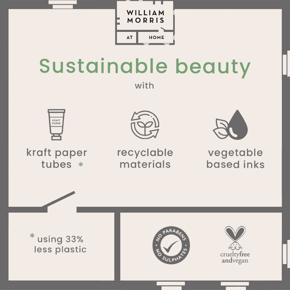 William Morris At Home Patchouli & Red Berry Hand Cream | Enriched With Shea Butter & Essential Oils | Cruelty Free & Vegan Friendly | 100ml