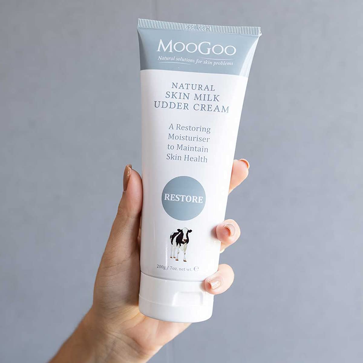 MooGoo Natural Skin Milk Udder Cream 200g - Non-Comedogenic, Lightweight & Calming Lotion for Face, Hands & Body. For Women & Men with Sensitive, Itchy or Damaged Skin.