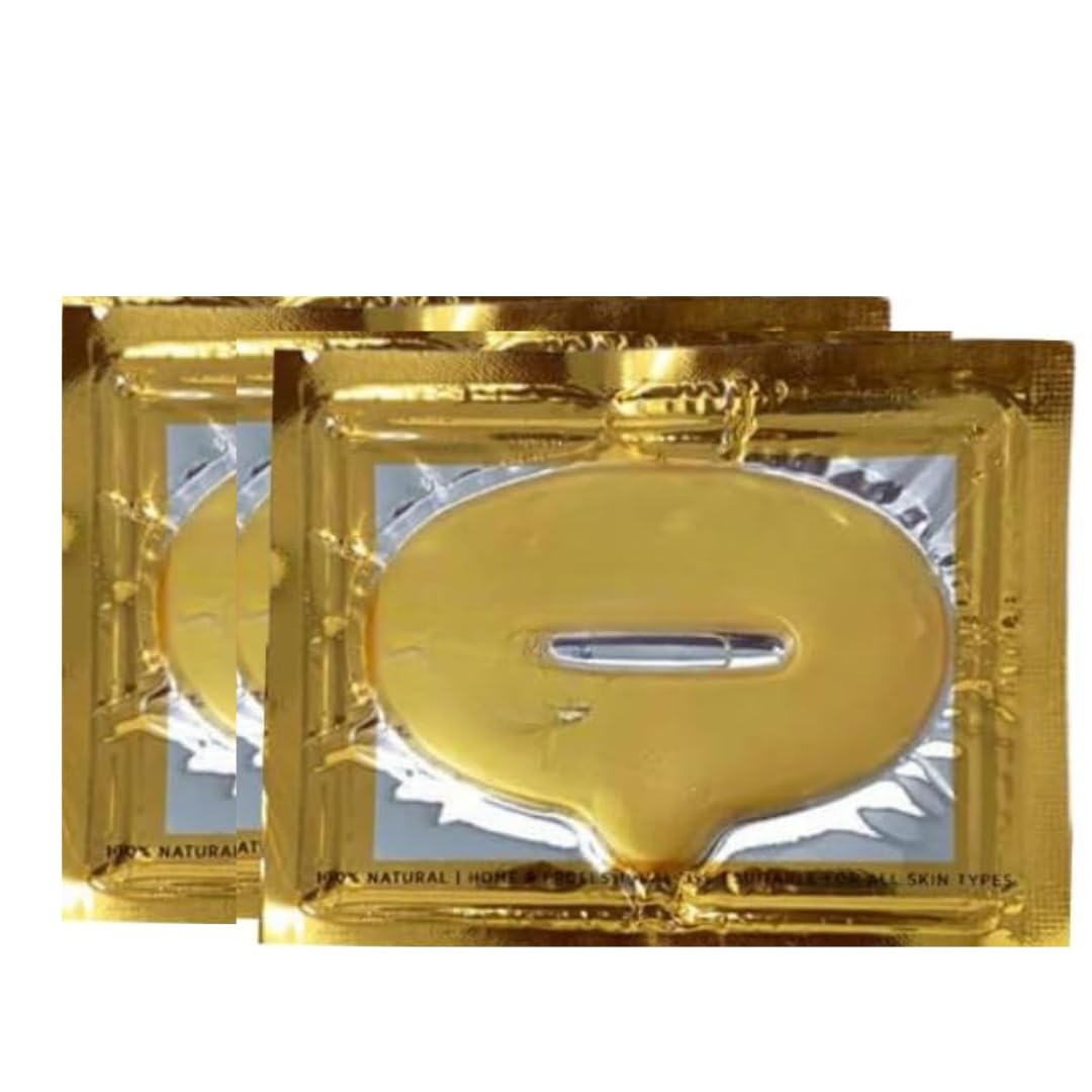 OVALA 24K Gold Bio Collagen Face Mask - Eye Mask - Lip Mask Skin Care Set & Kits - Anti Aging Skincare Set - Quick Hydration (2Pairs/set)