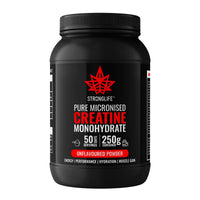 Creatine Monohydrate Powder by Stronglife - 250 grams, 50 Servings at 5 grams, Micronised, Pure 200 Mesh, Unflavoured - Enhances Muscle Performance Power & Recovery (250 Grams)