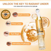 MADGININE Eye Cream for Dark Circles and Puffy Eyes Caffeine Eye Cream the Ordinary Caffeine Eye Serum Caffeine Eye Serum With 360° Massage Ball to Reduce Eye Bags Wrinkles and Fine Lines (20ml)