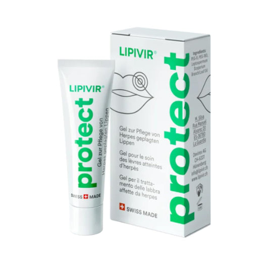 Lipivir PROTECT Cold Sore Prevention Gel – Vegan, Cruelty-Free, Transparent Formula with Manuka Oil – 2.5g