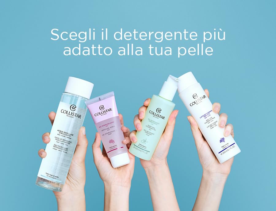 Collistar Anti-Aging Cleansing Milk Face Eyes Gently Removes Makeup, Impurities and Pollution Particles, Silicones and Animal Orgy Ingredients, for Mature Skin, 250ml