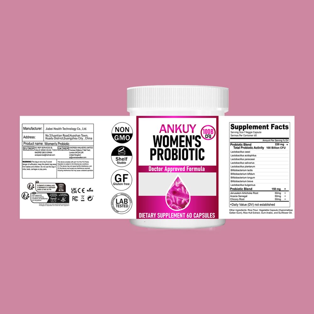 Probiotics for Women - PH Balance, Digestive, UT, & Feminine Health - 100 Billion CFU -10 Unique Strains for Women - Organic Prebiotics, Cranberry Extract+ - Womens Probiotic - 60 Capsules