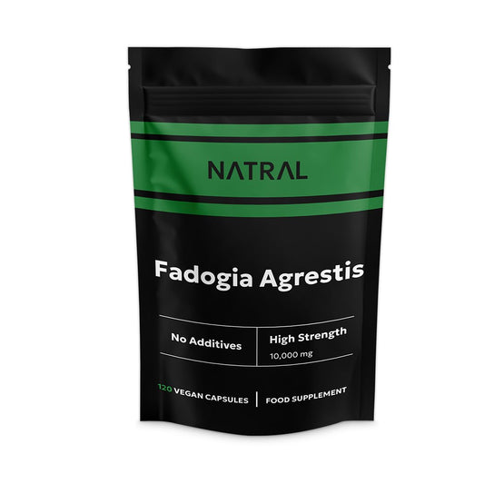 Natral Fadogia Agrestis 10,000mg Equivalent - 120 Vegan Capsules | High Potency Natural Performance & Sports Supplement | Muscle Building & Recovery Support