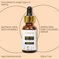 Premium Anti-Aging Collagen Serum by Ammuri - Infused with Matrixyl 3000, Hyaluronic Acid, Peptides, and Vitamin E for Visibly Reduced Fine Lines and Wrinkles