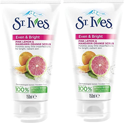 Unilever St. Ives Even & Bright Pink Lemon & Orange Scrub, 150ml 2 Pack