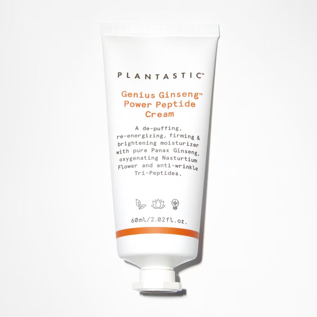 Generic Bēauty-Pie | Plantastic Genius Ginseng Power Peptide Cream - De-puffing, Firming & Brightening Moisturiser | With Pure Panax Ginseng, Oxygenating Nasturtium Flower & Anti-Wrinkle Tri-Peptides | 60mL