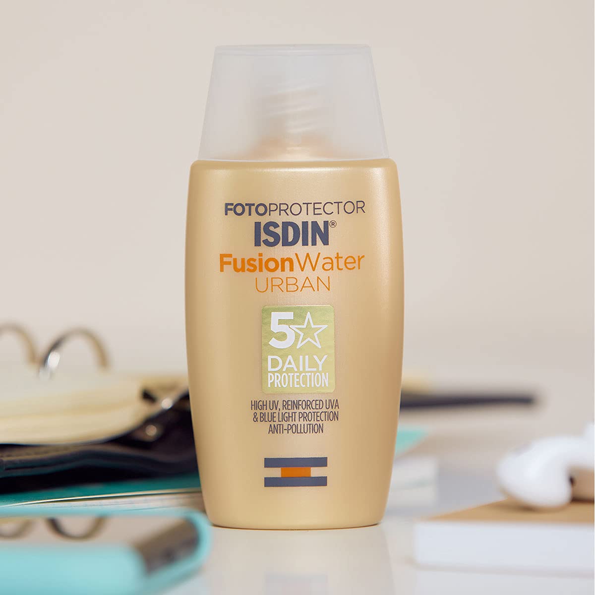 ISDIN Fotoprotector Fusion Water Urban SPF 30 (50ml) | Urban protection | Anti-pollution | protection against UV, UVA and blue light