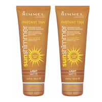 2 x Rimmel London Instant Tan Sun Shimmer Instant Tan - Light Matte 125ml