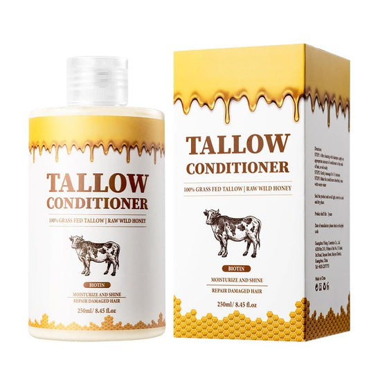 Shefave Beef Tallow Hair Conditioner, Nourishing Frizz Control Moisturizing Hair Treatment for All Hair Types, Smooths & Repairs Damaged Hair Split Ends, Detangles Softens Suitable for Men and Women