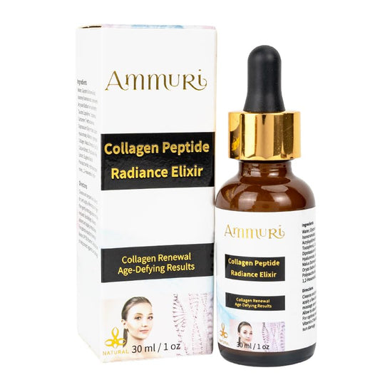 Premium Anti-Aging Collagen Serum by Ammuri - Infused with Matrixyl 3000, Hyaluronic Acid, Peptides, and Vitamin E for Visibly Reduced Fine Lines and Wrinkles
