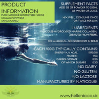 Pure Hydrolysed Marine Collagen Powder 300gram | Natural | Unflavoured | Type 1 and 3 | All 9 Aminos | Maintains Joints, Bones, Tendons, Muscles | Supports Skin, Hair, Nails | 60 Servings