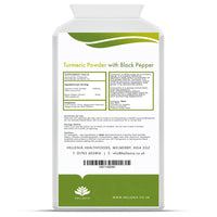 Hellenia Turmeric 500mg with Black Pepper (Piperine) - 90 Capsules - Natural Source of Curcumin