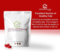 UKHealthHouse Premium - Superba Pure Red Krill Oil Capsules - 500mg x 360 - Extra High Strength