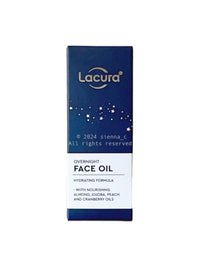 Lacura | Overnight Face Oil - Hydrating Formula - With Nourishing Almond, Jojoba, Peach & Cranberry Oils | 30mL