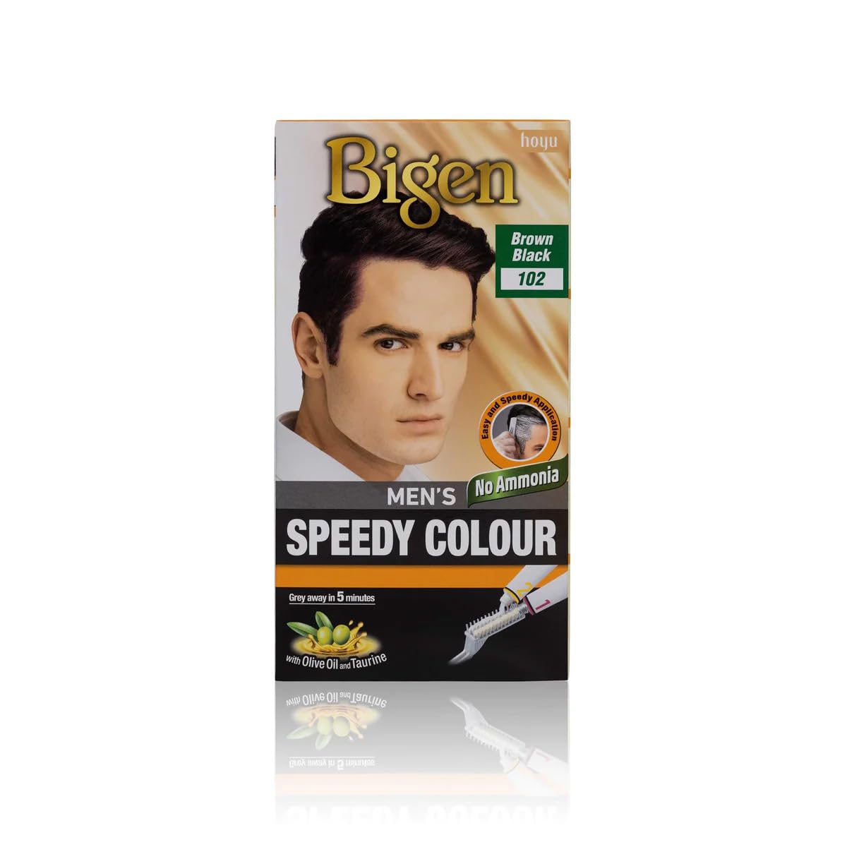 Generic Bigen Men’s Speedy Colour - 100 (Real Black), 101 (Natural Black), 102 (Brown Black), 103 (Dark Brown), 104 (Natural Brown), 105 (Medium Brown) (Pack of 2, 102 - Brown Black)
