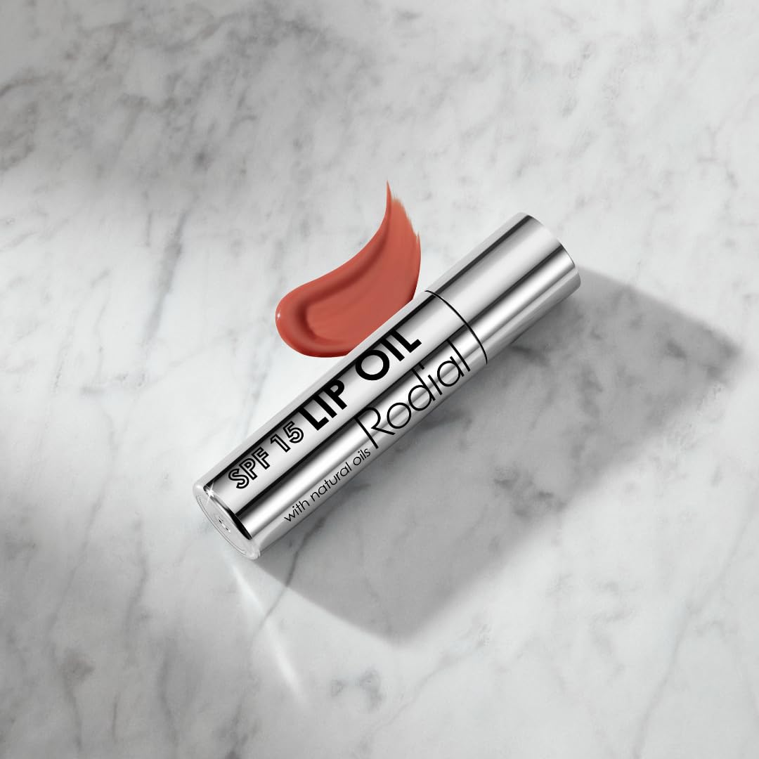 Rodial Lip Oil SPF 15 - Nourishing, Collagen-Infused, Protecting Lip Care for All Skin Types - Dewy Moisture and UV Protection - Super Glossy and Tinted, 4ml