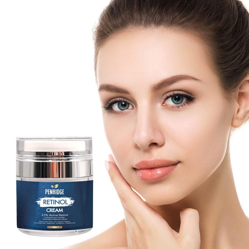 Premium Retinol Cream - 2.5% Active Retinol - Anti-Aging - Wrinkle Repair & Hydration - Youthful Radiance Booster with Collagen, Hyaluronic Acid, Vitamin E, Jojoba Oil, Shea Butter by Penridge, 50mg