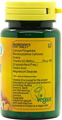 Vitamin D2 800iu : Vitamin D General Health & Joint Supplement : 90 Tablets