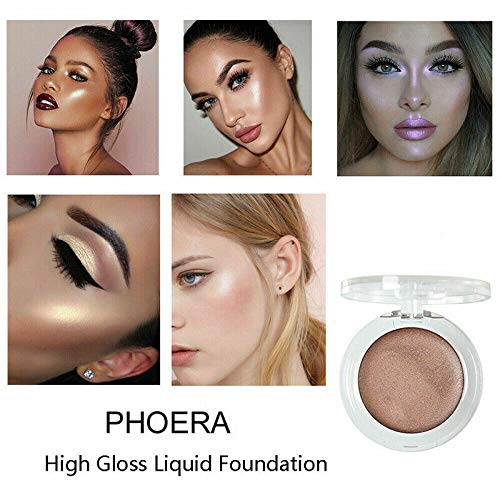 Phoera PHOERA SooGlow Cream Highlighter Long Lasting Waterproof Shimmer Blushers For Cheeks Make Up, Face Foundation Powder Contour Palette Skin Brightening Makeup aquapurity (108 SOLARIS, One Size)