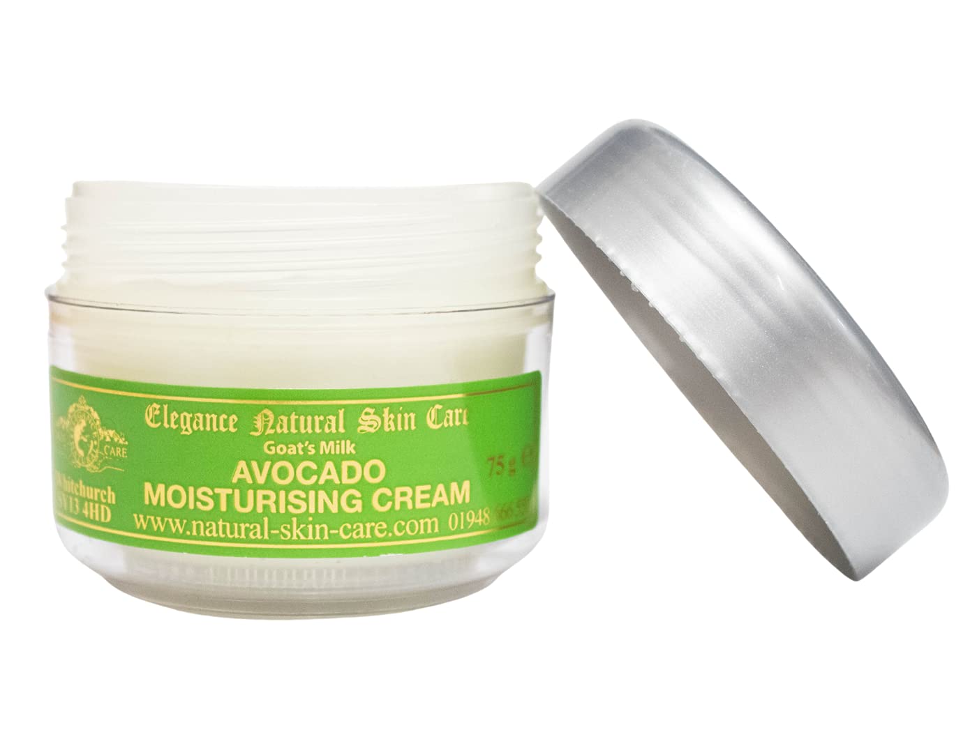 Avocado Moisturising Cream 75g by Elegance Natural Skin Care non greasy for spots spot acne teenager kids children moisturiser moisturizer moisturising