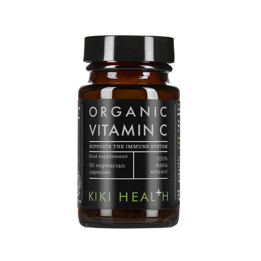 KIKI HEALTH KIKI Health Organic Plant-Based Vitamin C Supplement - Vegan-Friendly Formula with Essential Nutrients for Immune Support - Vitamin C Capsules Promotes Skin Health & Collagen Production - 50 Vegicaps