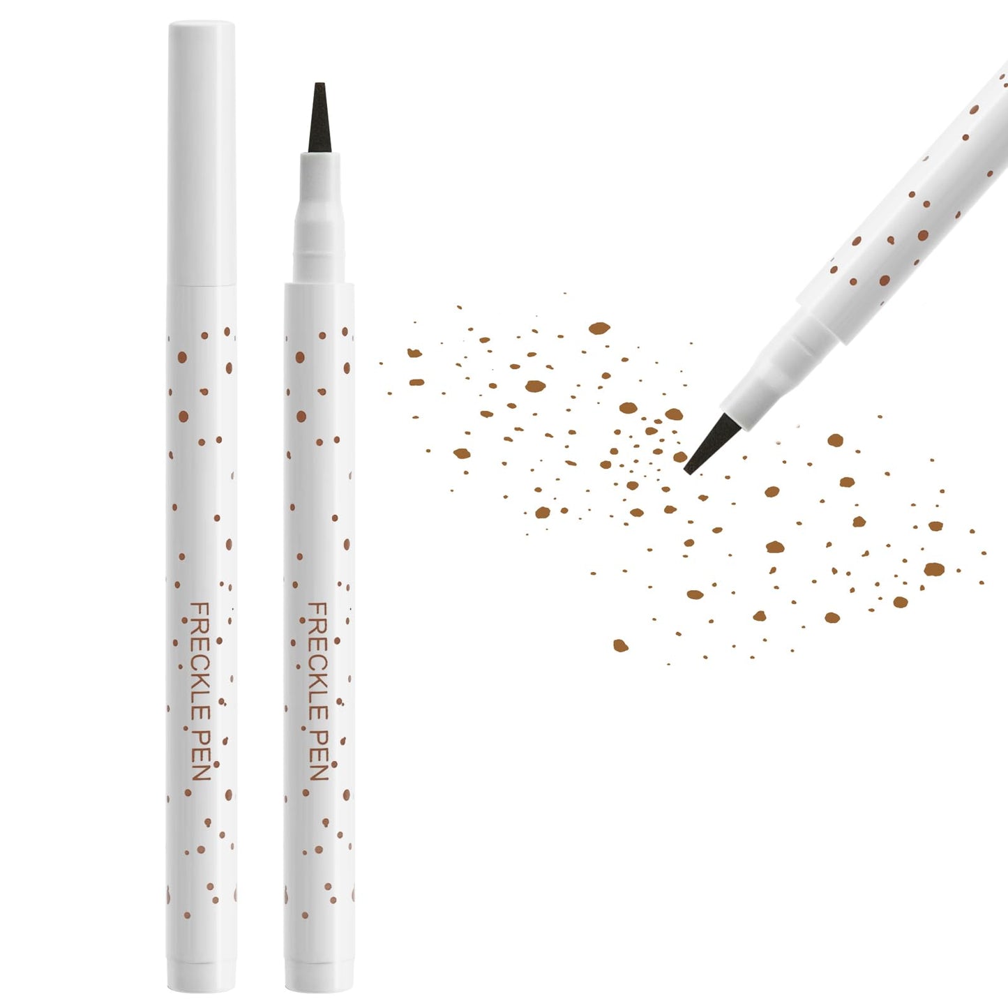 LOPHE Natural Freckle Pen for Face, Ultra-Fine Tip Realistic Freckles Makeup, Waterproof & Long-Lasting, Easy to Use & Remove, Coffee Brown (Slim Barrel), 1 Pc